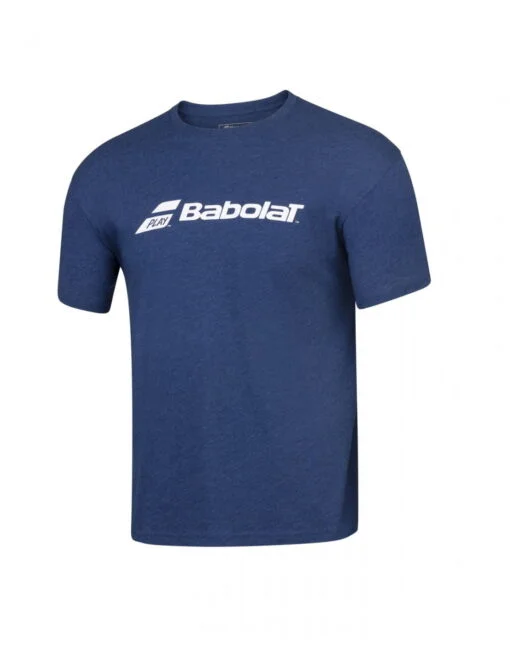 Koszulka tenisowa dla dziecka Babolat Exercise - granatowa