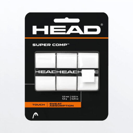 Owijka tenisowa wierzchnia Head Super Comp 3 szt - biała