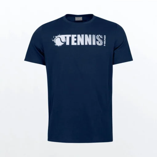 Koszulka tenisowa męska Head Font T-shirt - granatowa