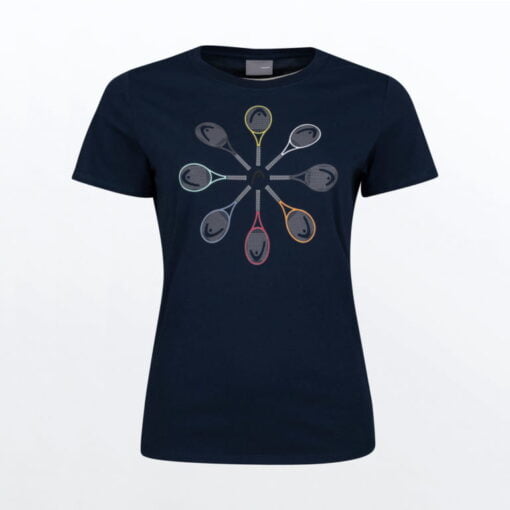 Koszulka tenisowa damska Head Racquet T shirt - granatowa