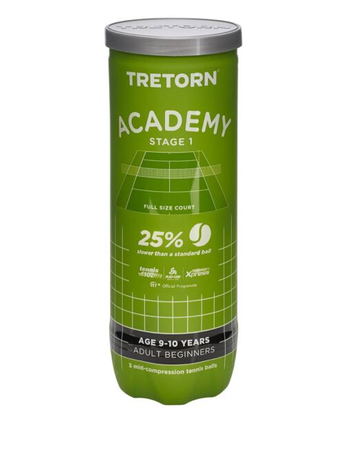 Piłki tenisowe dla dzieci Tretorn stage 1 Academy Green  3 szt