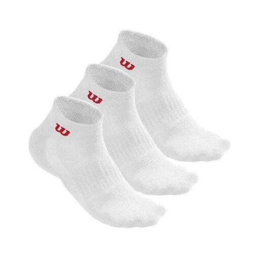 Skarpety tenisowe Wilson Quarter Sock 3 pary - białe